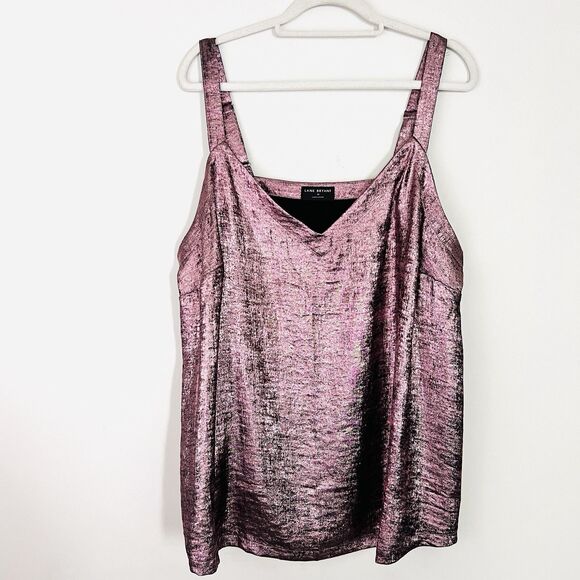 Lane Bryant Tops - Lane Bryant Pink Shimmery Glam Sleeveless Blouse Concert Festival Plus 20